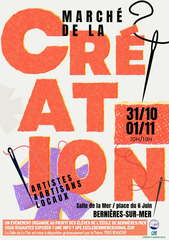31 octobre et 1er novembre Salon de la création de Bernières sur mer